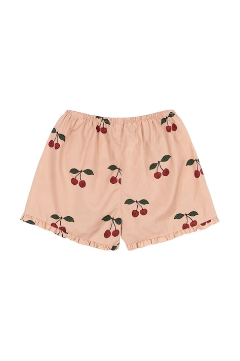 Konges Sløjd szorty bawełniane dziecięce VERBENA SHORTS GOTS kolor różowy z nadrukiem KS102298