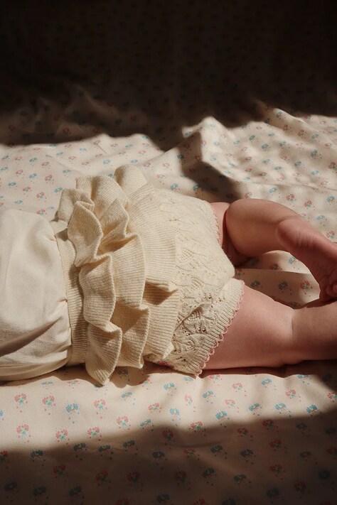 Konges Sløjd ROSIER SHORTS χρώμα: μπεζ, KS102422