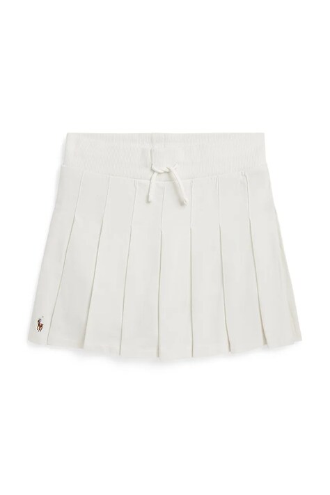 Dievčenská bavlnená sukňa Polo Ralph Lauren béžová farba, 313971039001