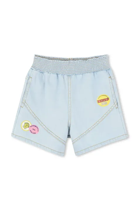 Kenzo Kids szorty jeansowe dziecięce kolor niebieski z nadrukiem K61039