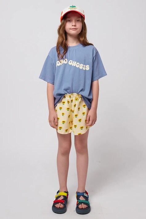 Bobo Choses pantaloni scurți din bumbac pentru copii Sunflower culoarea galben, modelator, 125AC051