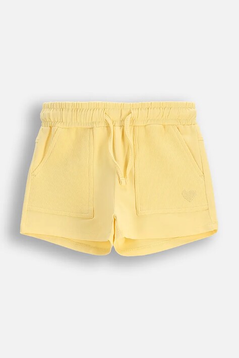 Coccodrillo pantaloni scurți culoarea galben, neted, talie reglabila, HOLIDAY SPLASH GIRL KIDS