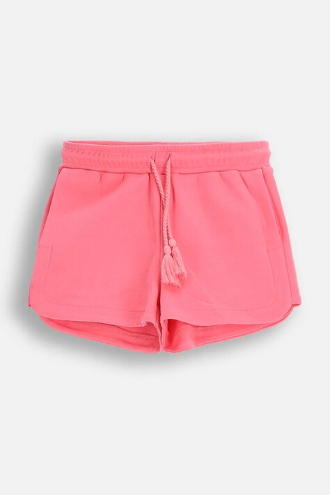 Coccodrillo pantaloni scurți din bumbac pentru copii culoarea roz, uni, TROPICAL STORY GIRL KIDS