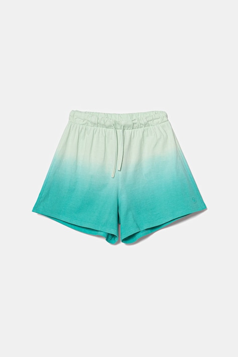United Colors of Benetton pantaloni scurți din bumbac pentru copii culoarea turcoaz, cu imprimeu, talie reglabila, 3NPDC903G