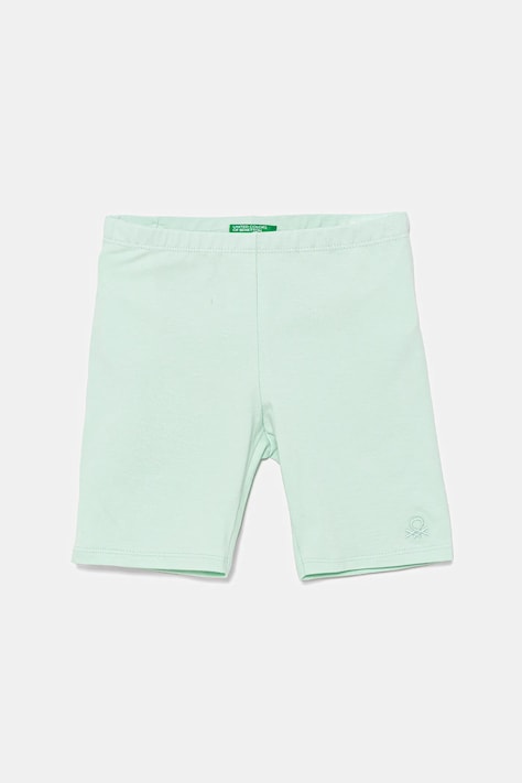 Детские шорты United Colors of Benetton цвет зелёный однотонная 3MT1G900R