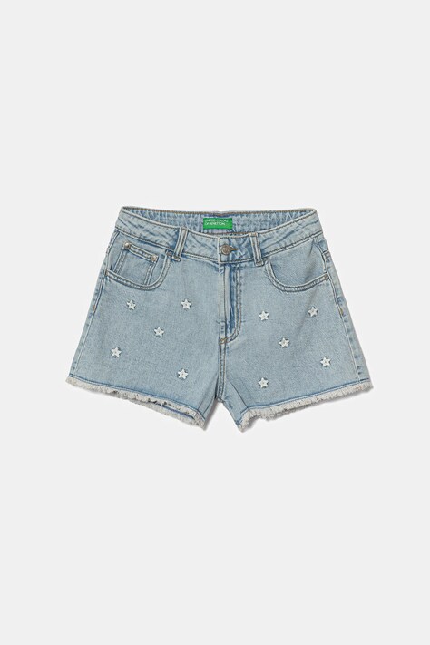Dětské riflové kraťasy United Colors of Benetton modrá barva, 4UTPC9049