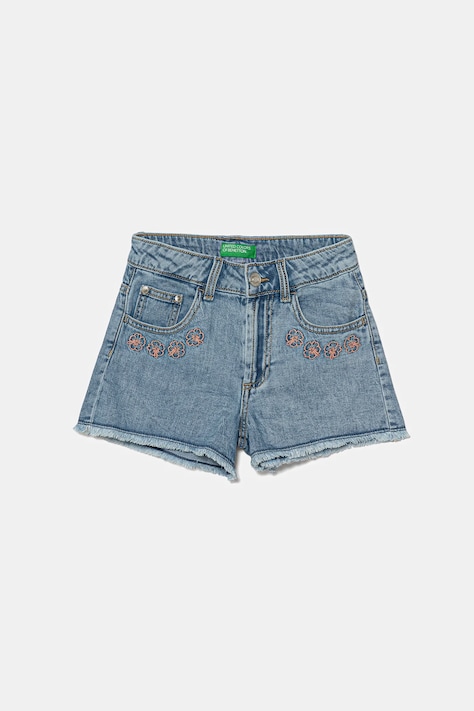 United Colors of Benetton szorty jeansowe dziecięce kolor niebieski 4UTPC9049