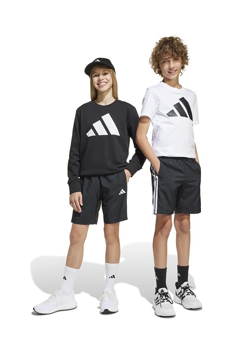 adidas gyerek rövidnadrág fekete, nyomott mintás, állítható derekú, JD8189