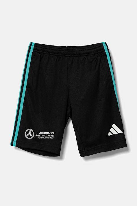 Dječje kratke hlače adidas Performance x Mercedes F1 Team boja: crna, s aplikacijom, podesivi struk, JV5428