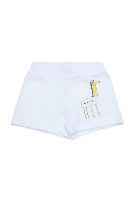 Marni pantaloni scurti bebe MP171B SHORTS culoarea alb, cu imprimeu, M01388
