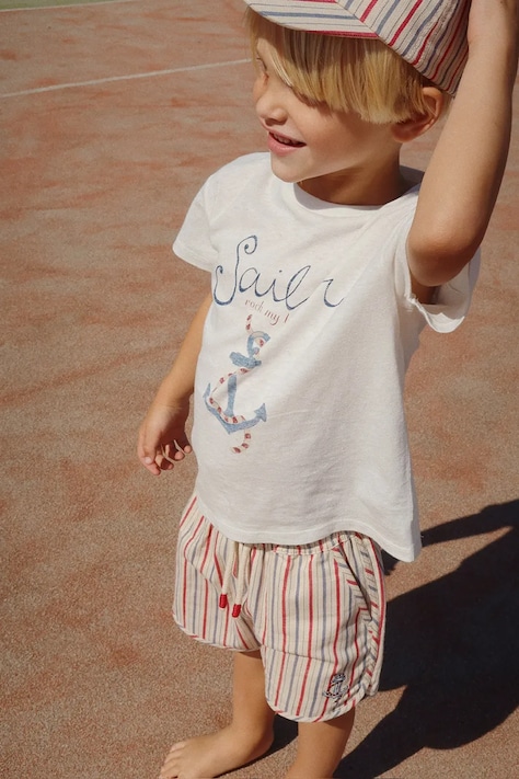 Σορτς Konges Sløjd MARLON SHORTS GOTS χρώμα: μπεζ, KS103171