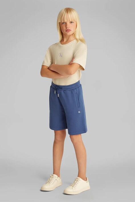 Calvin Klein Jeans pantaloni scurti copii culoarea albastru marin, neted, IU0IU00704
