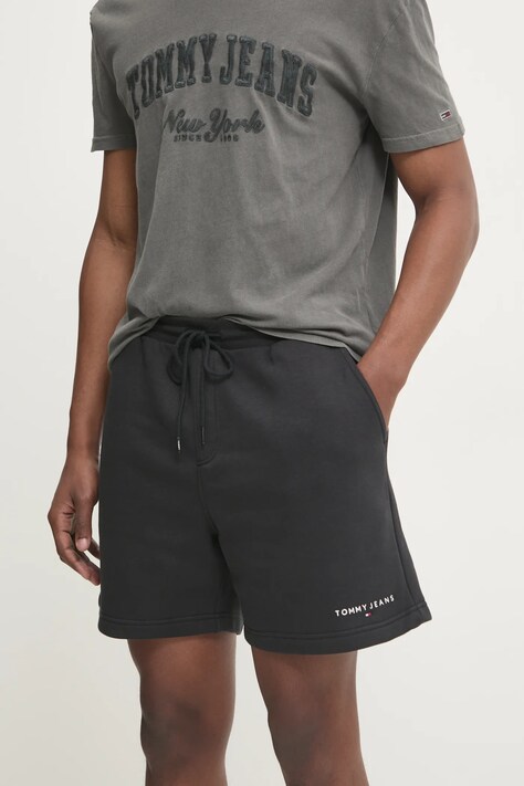 Tommy Jeans pantaloni scurti barbati, culoarea negru, DM0DM20637