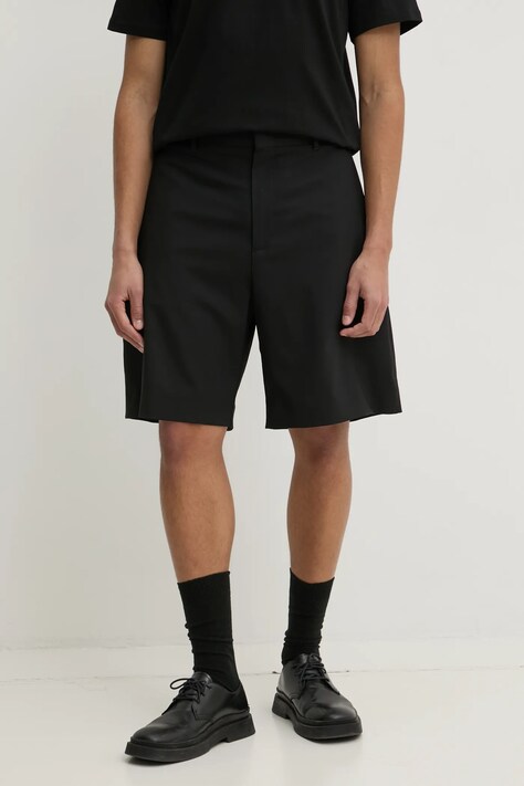 MSGM gyapjú rövidnadrág fekete, 3840MB08X.257127