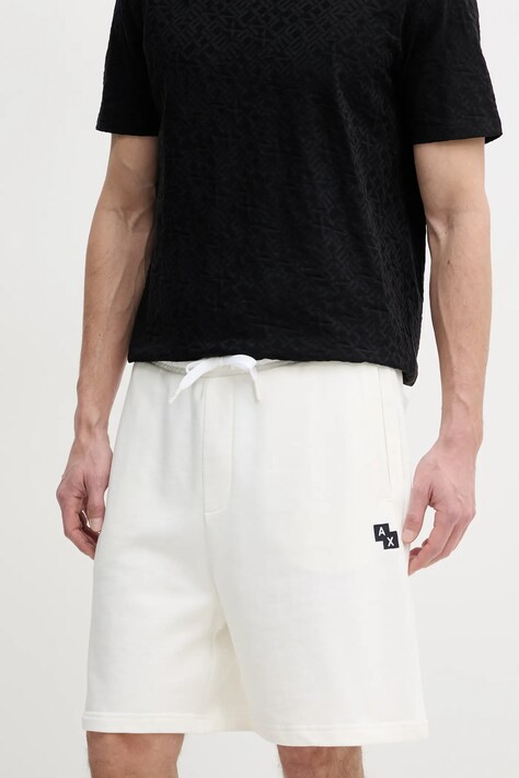 Bavlnené šortky Armani Exchange pánske, biela farba, XM000471 AF13109