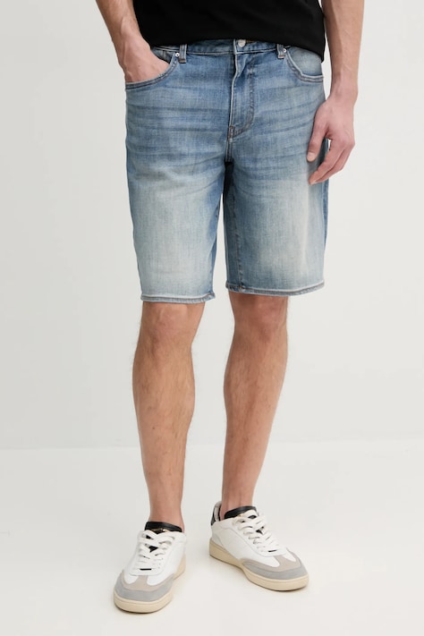 Džínové šortky Armani Exchange pánské, modrá barva, XM000073 AF13331