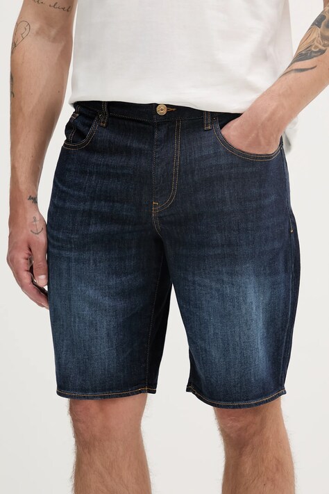 Džínové šortky Armani Exchange pánské, tmavomodrá barva, XM000073 AF13089