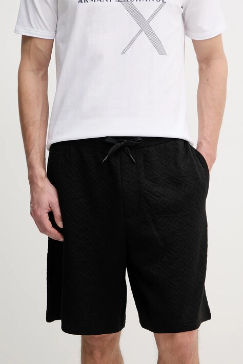 Armani Exchange pantaloni scurti barbati, culoarea negru, XM000476 AF13037