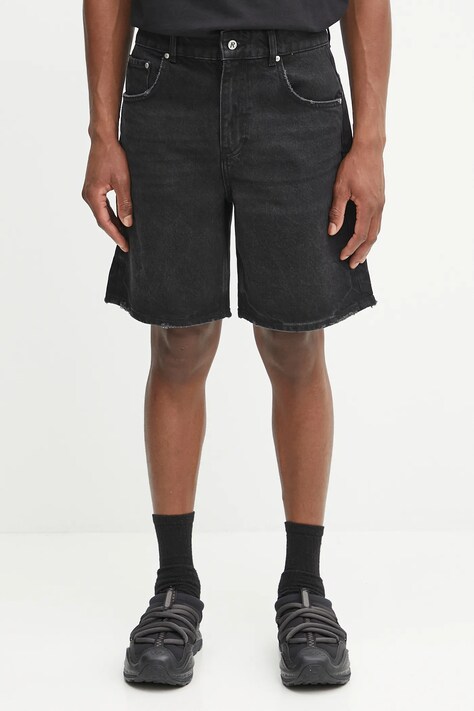 Represent szorty jeansowe R10T Tailored Denim Shorts męskie kolor czarny MLM61038.01