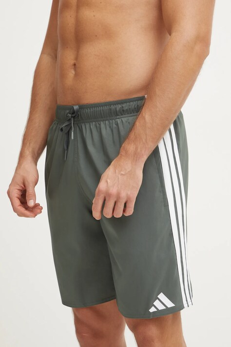 Plavkové šortky adidas 3S BLD SH 8IN zelená farba, JD4239