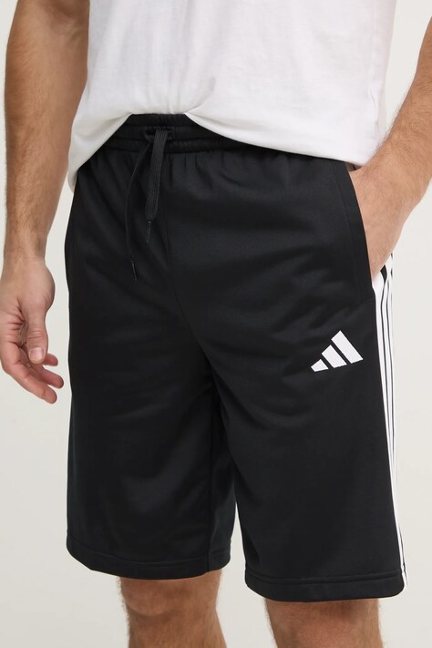 Kraťasy adidas 3-Stripes pánské, černá barva, JI8798