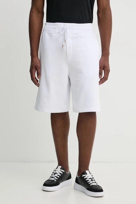 Bavlněné šortky Versace Jeans Couture pánské, bílá barva, 78GADT08 CF01T