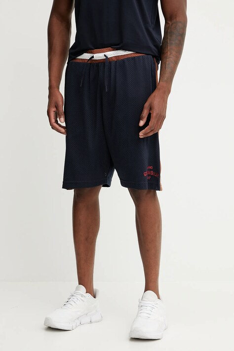 Tréninkové šortky EA7 Emporio Armani pánské, tmavomodrá barva, AF13509.7M000253