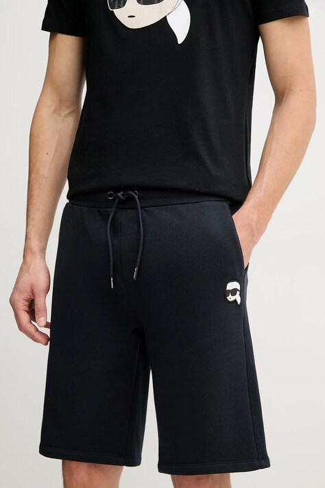 Karl Lagerfeld pantaloni scurti barbati, culoarea albastru marin, 552900.705014