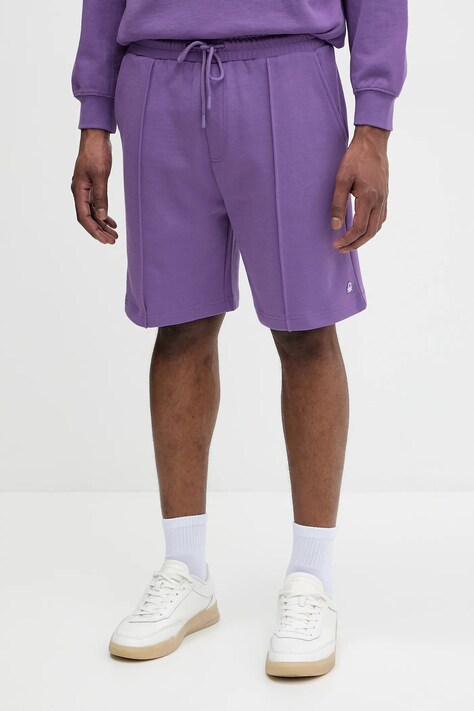 United Colors of Benetton pantaloni scurți din bumbac barbati, culoarea violet, 342ZU900X