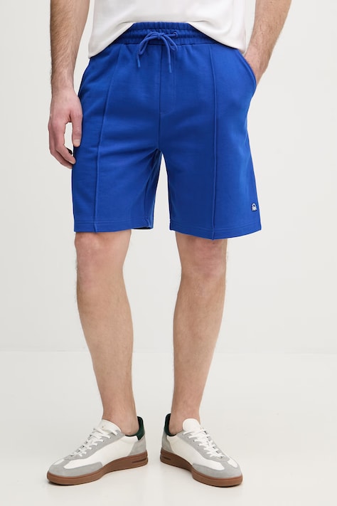 United Colors of Benetton szorty dresowe męskie bawełniane fioletowe regular waist 342ZU900X