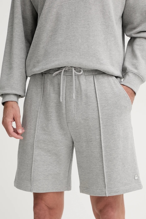 United Colors of Benetton pamut rövidnadrág szürke, férfi, 342ZU900X