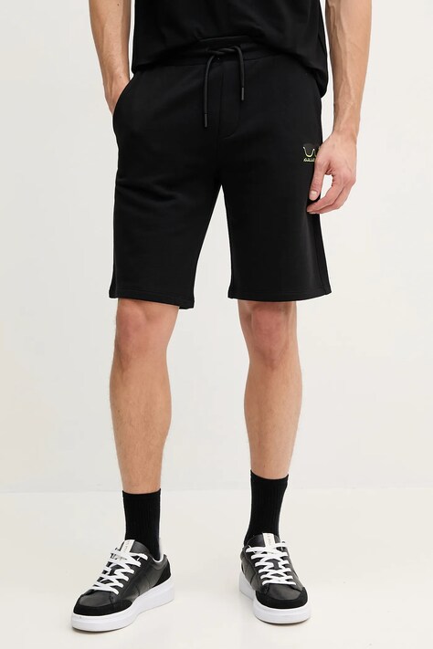 Karl Lagerfeld pantaloni scurti din bumbac barbati, culoarea negru, 552917.705400