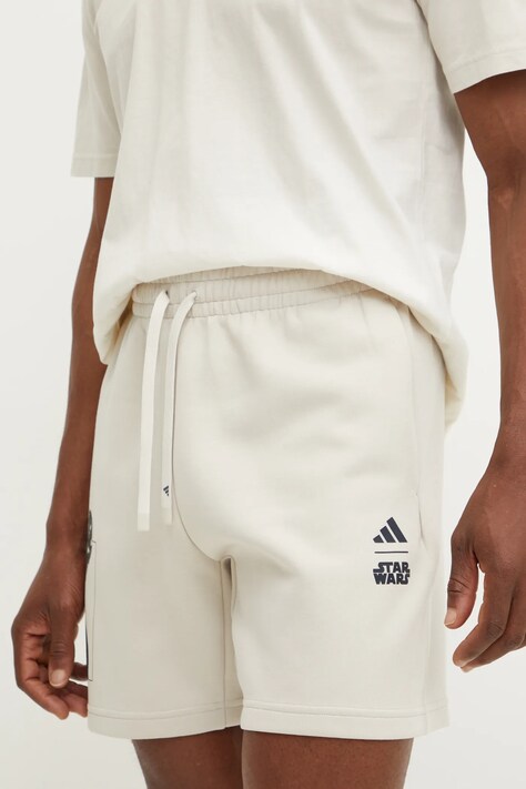 Šortky adidas x Mandalorian pánske, béžová farba, JI5721