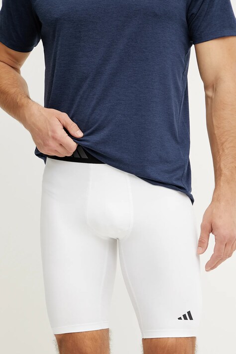 adidas Performance pantaloni scurți de antrenament Techfit culoarea alb, IW5838