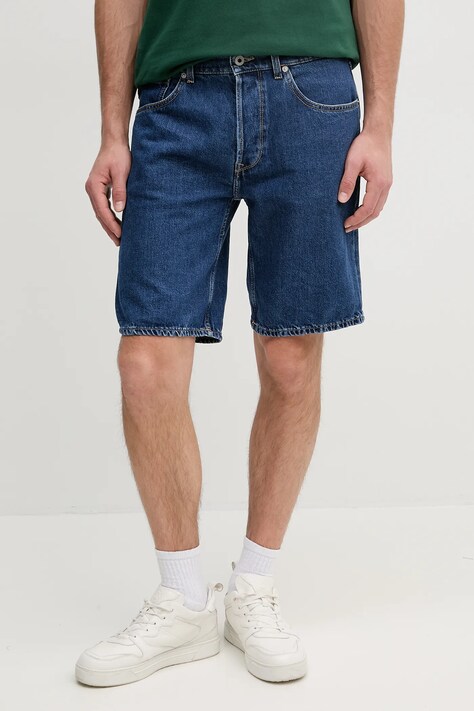 Pepe Jeans pantaloni scurți jeans LOOSE SHORT bărbați, culoarea bleumarin, PM801176IC9