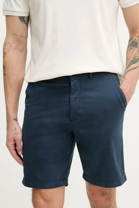 Pepe Jeans pantaloni scurți REGULAR CHINO SHORT bărbați, culoarea bleumarin, PM801181