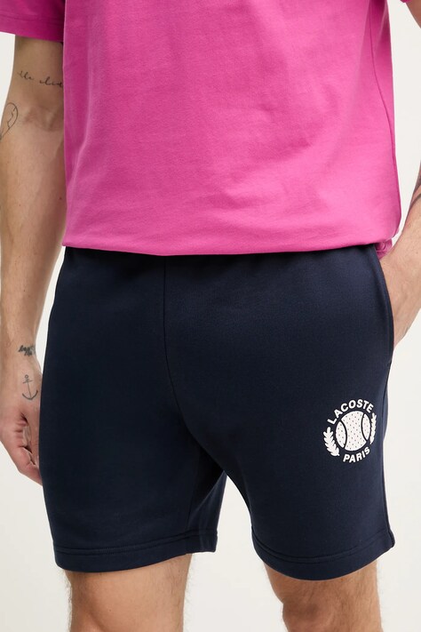 Lacoste pantaloni scurți bărbați, culoarea bleumarin, GH9708