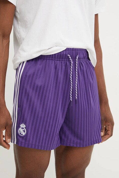 adidas Originals pantaloni scurți REAL ICON SHO bărbați, culoarea violet, JF2586