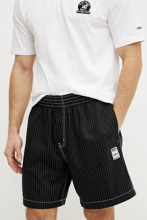 adidas Originals pantaloni scurti din bumbac Wabash barbati, culoarea negru, JP4491