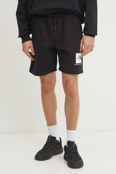 The North Face szorty Nuptse Regular męskie kolor czarny NF0A8C1JKY41