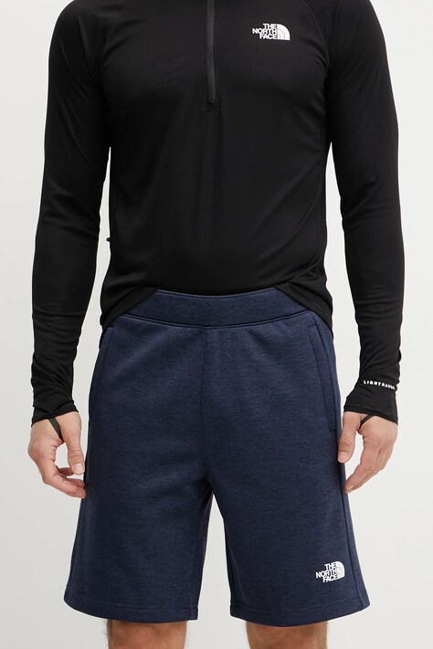 The North Face pantaloni scurti Reaxion barbati, culoarea albastru marin, melanj, NF0A8BET8Q01