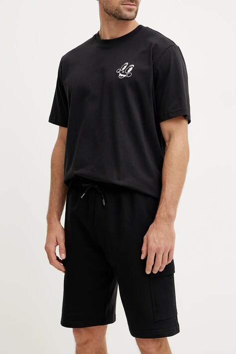 The North Face pantaloni scurti din bumbac barbati, culoarea negru, NF0A8C2ZJK31