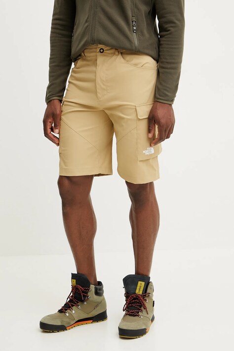 The North Face pantaloni scurți outdoor Exploration culoarea verde, NF0A8BGGLK51