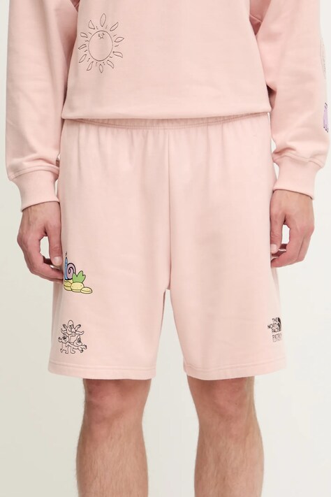 Βαμβακερό σορτσάκι The North Face Mountain Cleanup ανδρικό, χρώμα: πορτοκαλί, NF0A8C2XLK61