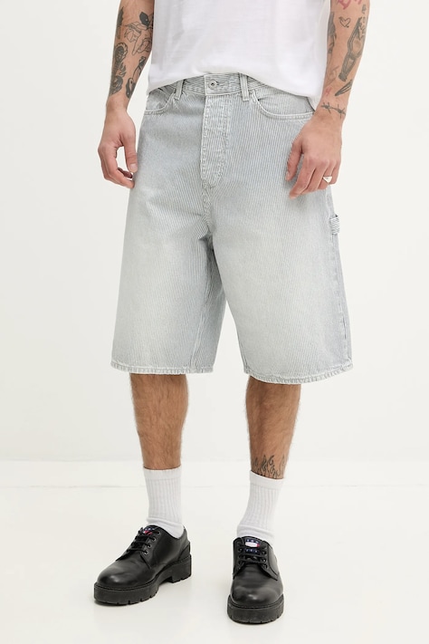 Hugo Blue szorty jeansowe męskie kolor szary 50534609