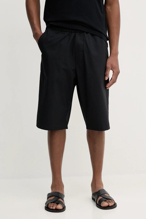 BARENA VENEZIA pantaloni scurti Camicia Mola barbati, culoarea negru, PAU5098.2736
