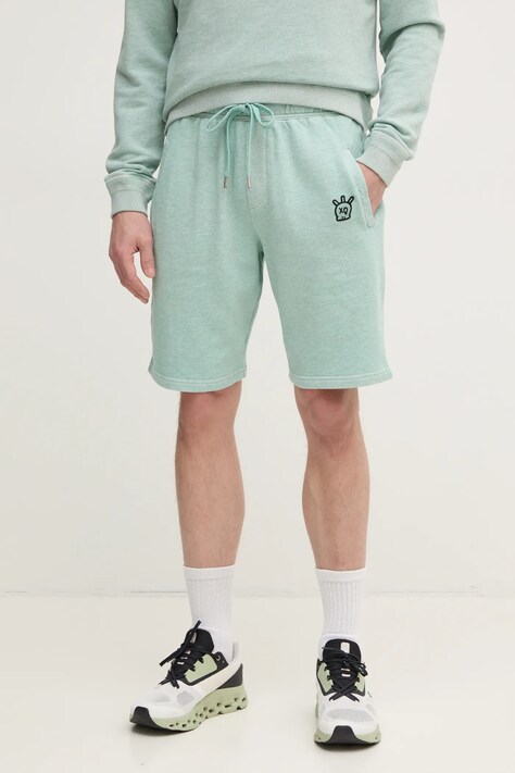 ZADIG&VOLTAIRE pantaloni scurti din bumbac culoarea turcoaz, JMBS00005