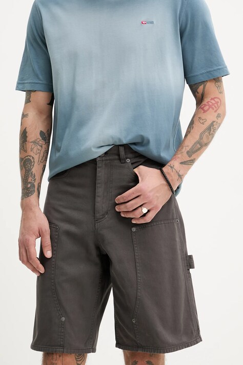 ZADIG&VOLTAIRE pantaloni scurți bărbați, culoarea maro, WMBS01064