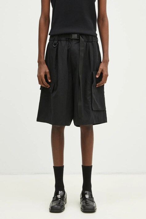 Шорты Y-3 Washed Twill Shorts мужские цвет чёрный JD3521