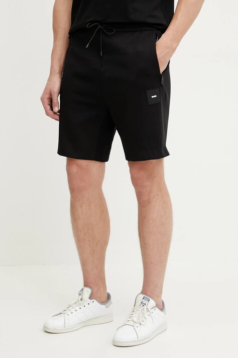 BOSS Green pantaloni scurti barbati, culoarea negru, 50537199